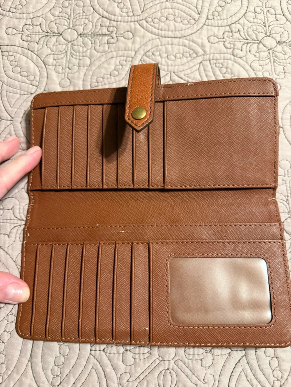 Fossil Tessa Tan Leather Handbag with Matching Wallet and Strap Nice - Picture 11 of 13